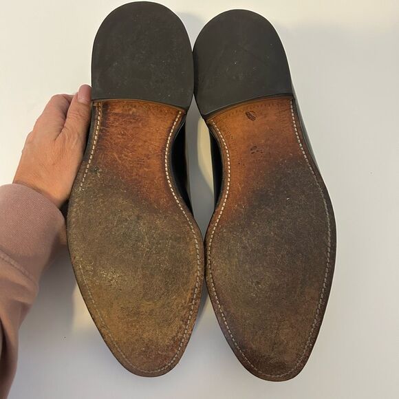 ALLEN EDMONDS GRAYSON Mens BLACK LEATHER TASSEL LOAFERS DRESS SHOES SZ 13 E USA - Picture 12 of 13